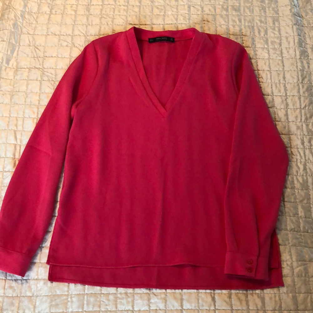 Zara v neck blouse. Size S
